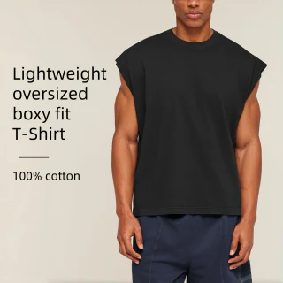 Camiseta oversized de algodão leve e corte boxy · 1