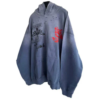 Herren-Kapuzenpullover aus säuregewaschener Baumwolle · 500 g/m² · 4
