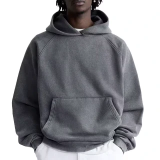 Übergroßer, kastenförmiger Baumwoll-Kapuzenpullover für Herren · 500 g/m² · 1