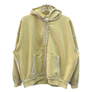 Herren-Kapuzenpullover aus Baumwolle mit Säurewaschung und Reißverschluss · 2