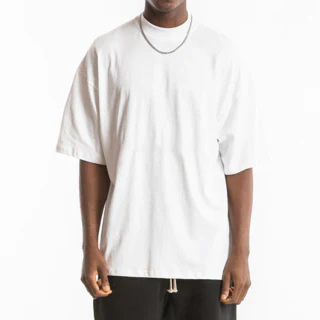 Camiseta masculina oversized de algodão pesado com ajuste quadrado · 5