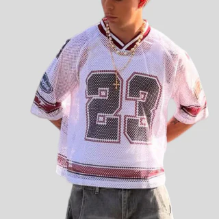 Oversized boxy-fit sports jersey · 1