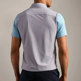 Men's sleeveless crew-neck jacket · 2