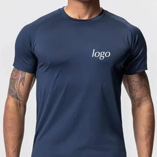Camiseta masculina de poliéster/elastano de secagem rápida · 1