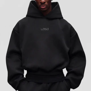 Men's oversized boxy-fit polyester hoodie · 1