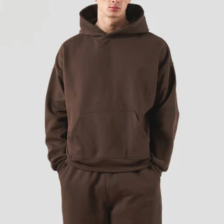 Men's boxy-fit heavyweight cotton/polyester hoodie · 400 GSM · 1