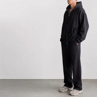Men's boxy-fit heavyweight zip-up cotton hoodie · 2