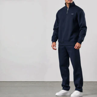 Men's quarter-zip cotton sweatshirt · 2