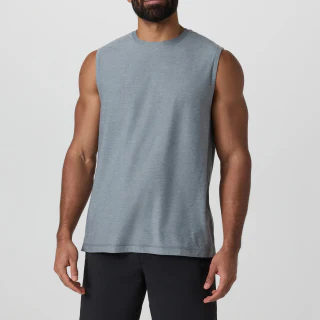 Men's sleeveless crew-neck tank top · 1