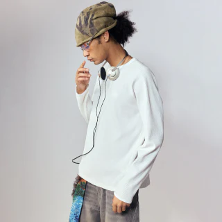 Quick-dry waffle-knit long-sleeve T-shirt · 4