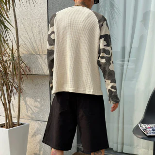 Men's waffle-knit long-sleeve T-shirt · 3