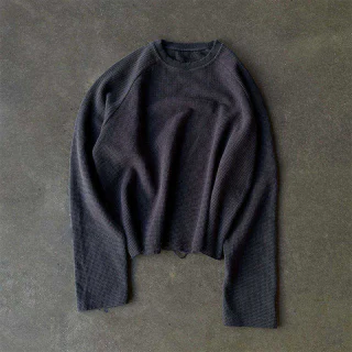 Oversized heavyweight waffle-knit T-shirt · 3