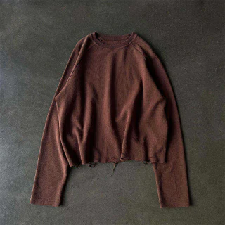 Oversized heavyweight waffle-knit T-shirt · 4