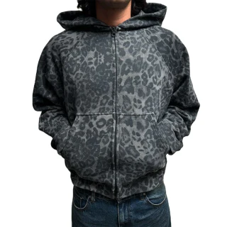 Boxy-fit acid-wash cotton hoodie · 1