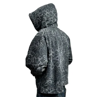 Boxy-fit acid-wash cotton hoodie · 2