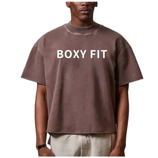 280 g/m² gewaschenes, kastenförmiges T-Shirt · 1