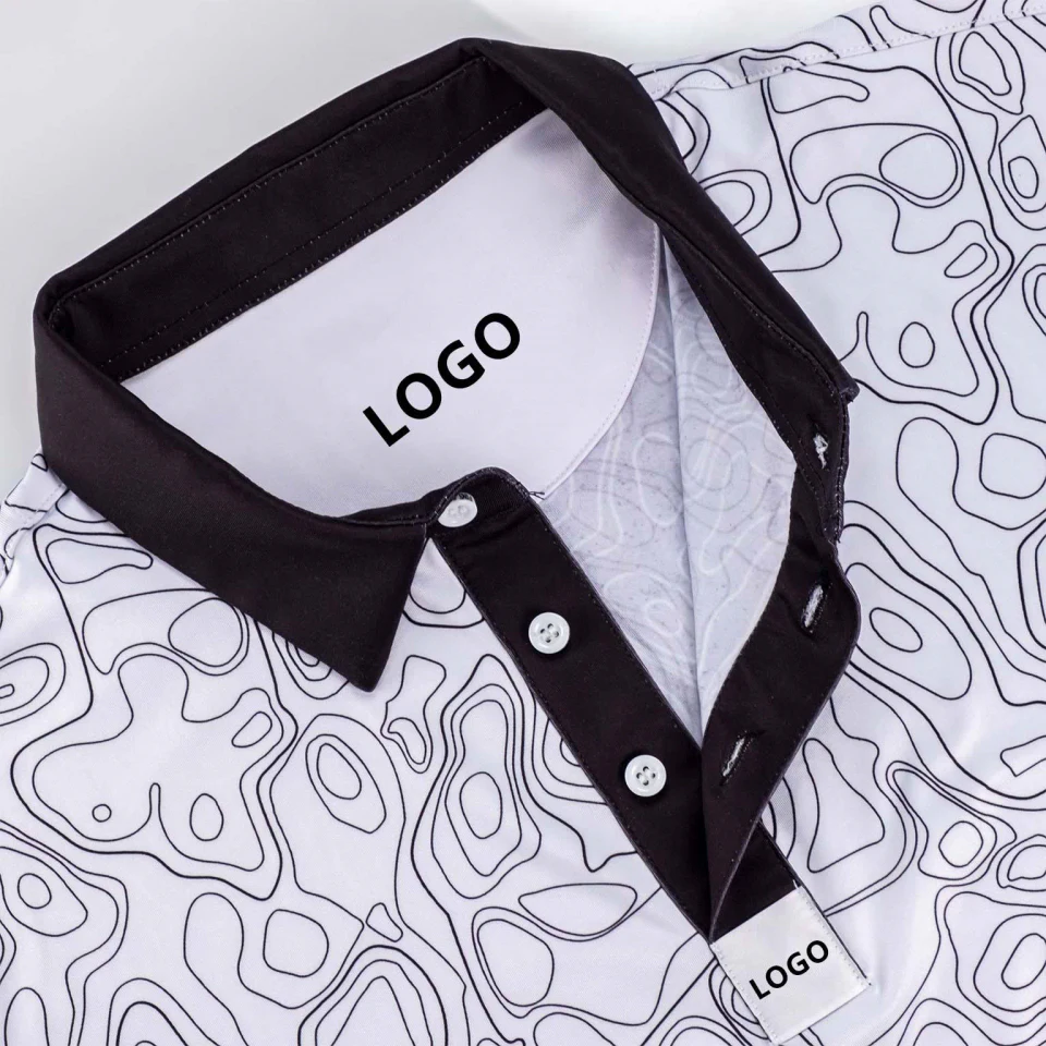 Polo da uomo in poliestere/elastan · 2