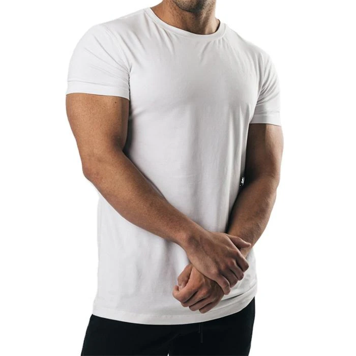Men's heavyweight crew-neck cotton T-shirt