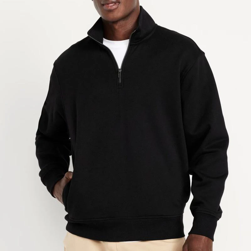 Sweat à capuche 1/4 zippé en coton pour homme · 5