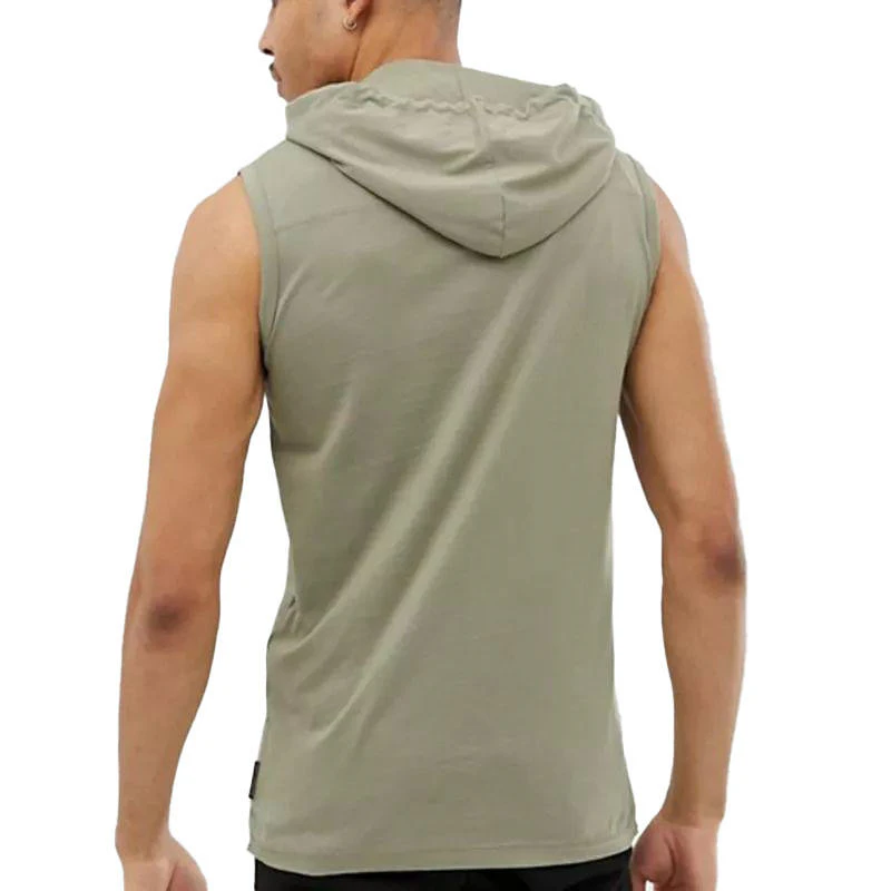 Ärmelloser Herren-Kapuzenpullover aus Baumwolle · 2