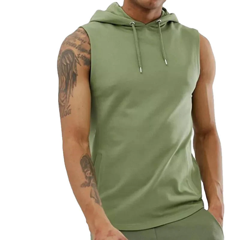 Ärmelloser Herren-Kapuzenpullover aus Baumwolle · 3