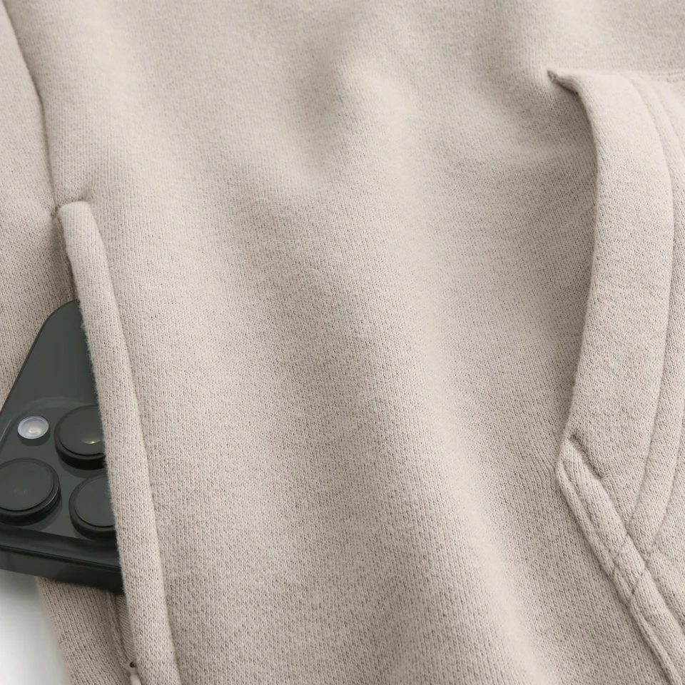 Sudadera con capucha de algodón con cremallera corta para hombre · 3