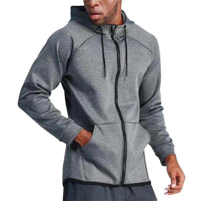 Herren-Kapuzenpullover aus Baumwolle mit Reißverschluss