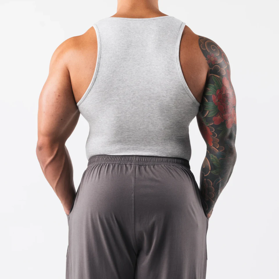 Men's slim-fit cotton/spandex tank top · 6