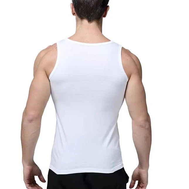 Camiseta de tirantes de algodón de secado rápido para hombre. · 2
