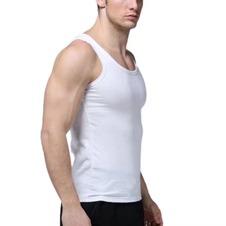 Camiseta de tirantes de algodón de secado rápido para hombre. · 3