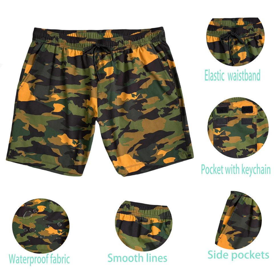 Bañador de poliéster/spandex de secado rápido para hombre · 2