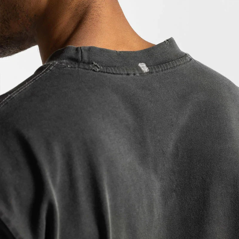 Men's heavyweight long-sleeve crew-neck T-shirt · 5