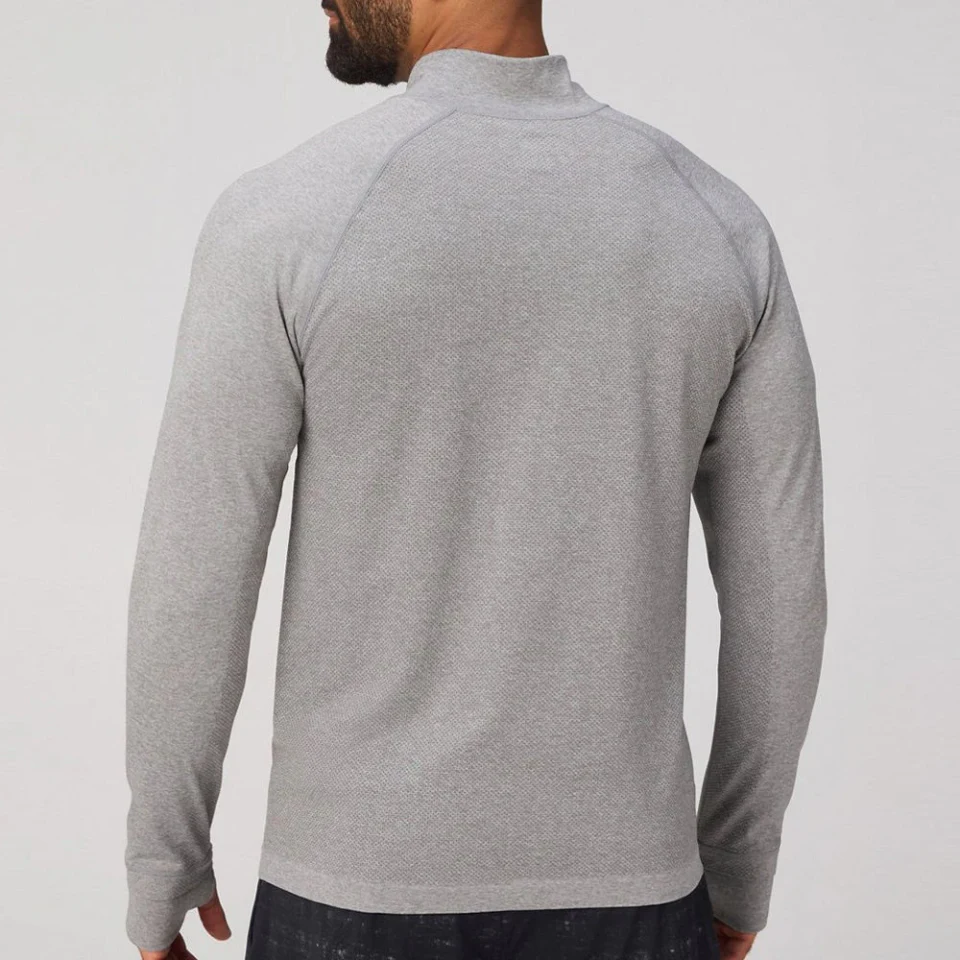 T-shirt da uomo a maniche lunghe con zip a un quarto · 2