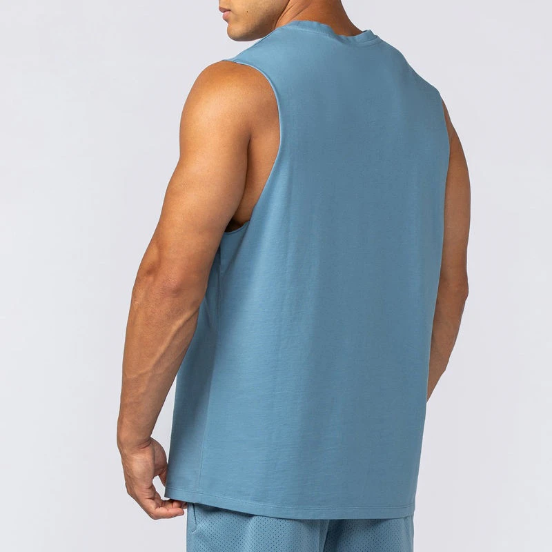 Schnell trocknendes Herren-Tanktop aus Baumwolle mit Rundhalsausschnitt · 3
