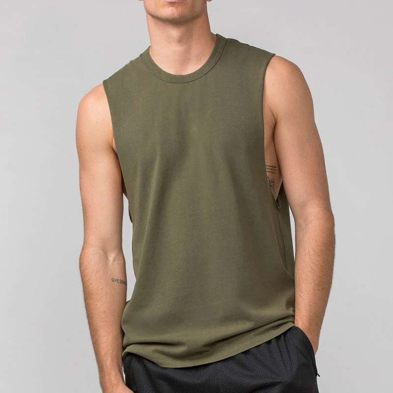 Men's heavyweight sleeveless cotton tank top · 3