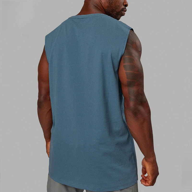 Camiseta sin mangas de algodón/poliéster para hombre. · 3