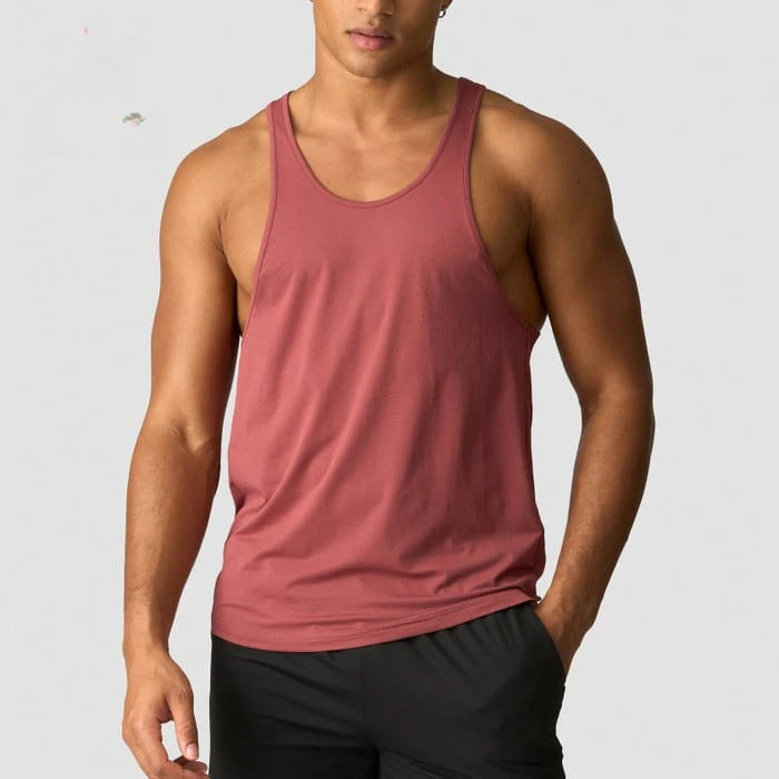 Camiseta sin mangas de spandex para hombre · 5