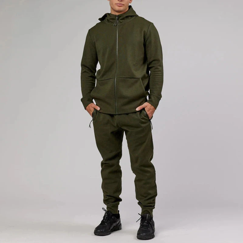 Sudadera con capucha de hombre con cremallera de algodón/poliéster · 2