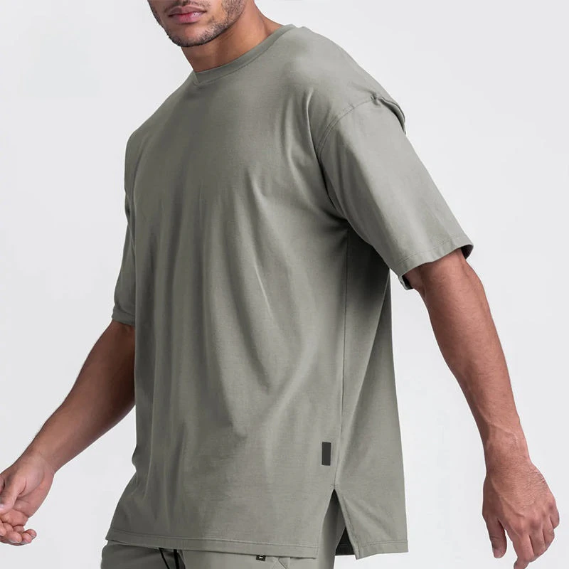 Men's oversized cotton/spandex shirt · 2