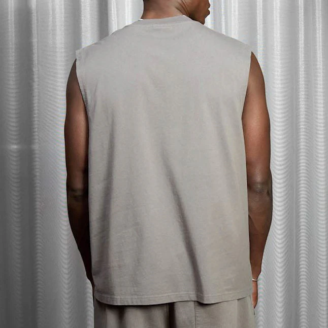 Débardeur homme sans manches en coton/polyester à séchage rapide · 2
