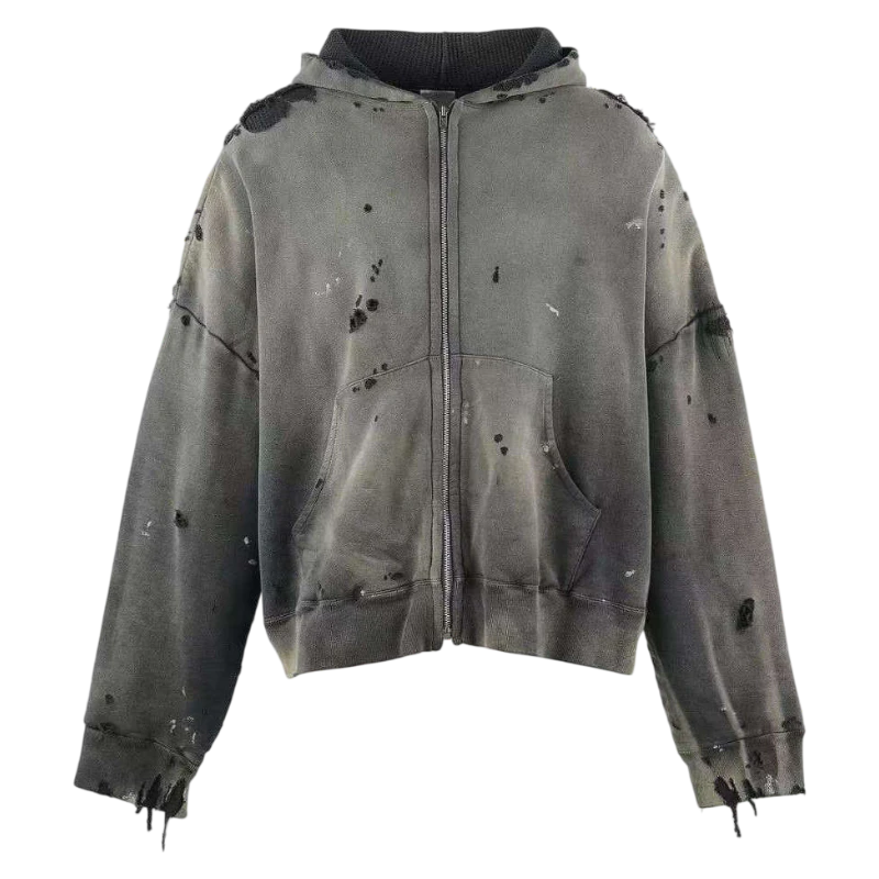 Kapuzenpullover aus Baumwolle mit Säurewaschung · 4