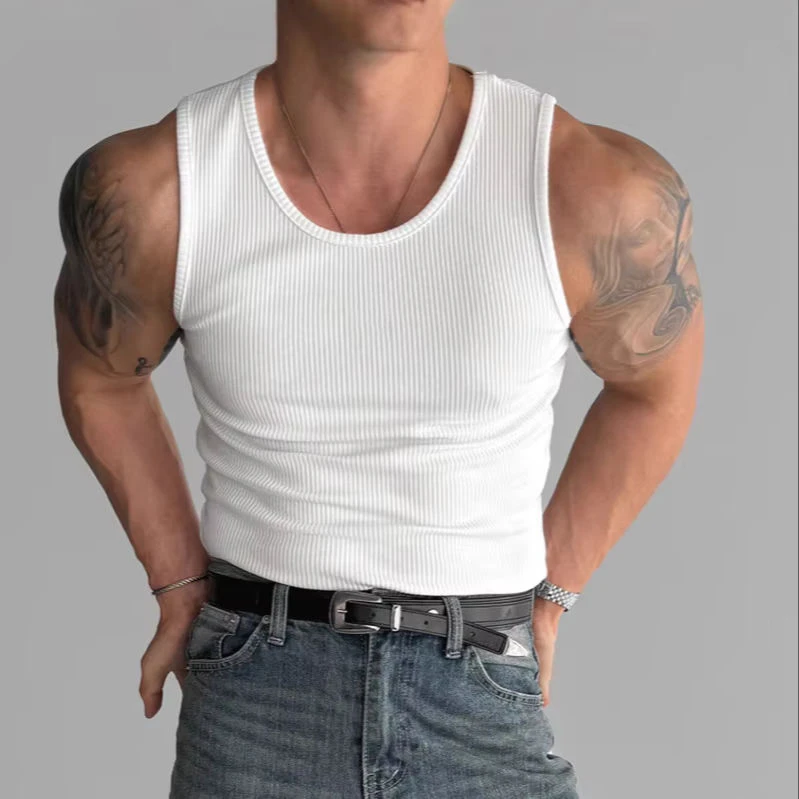 Débardeur sans manches en coton pour hommes · 230 GSM