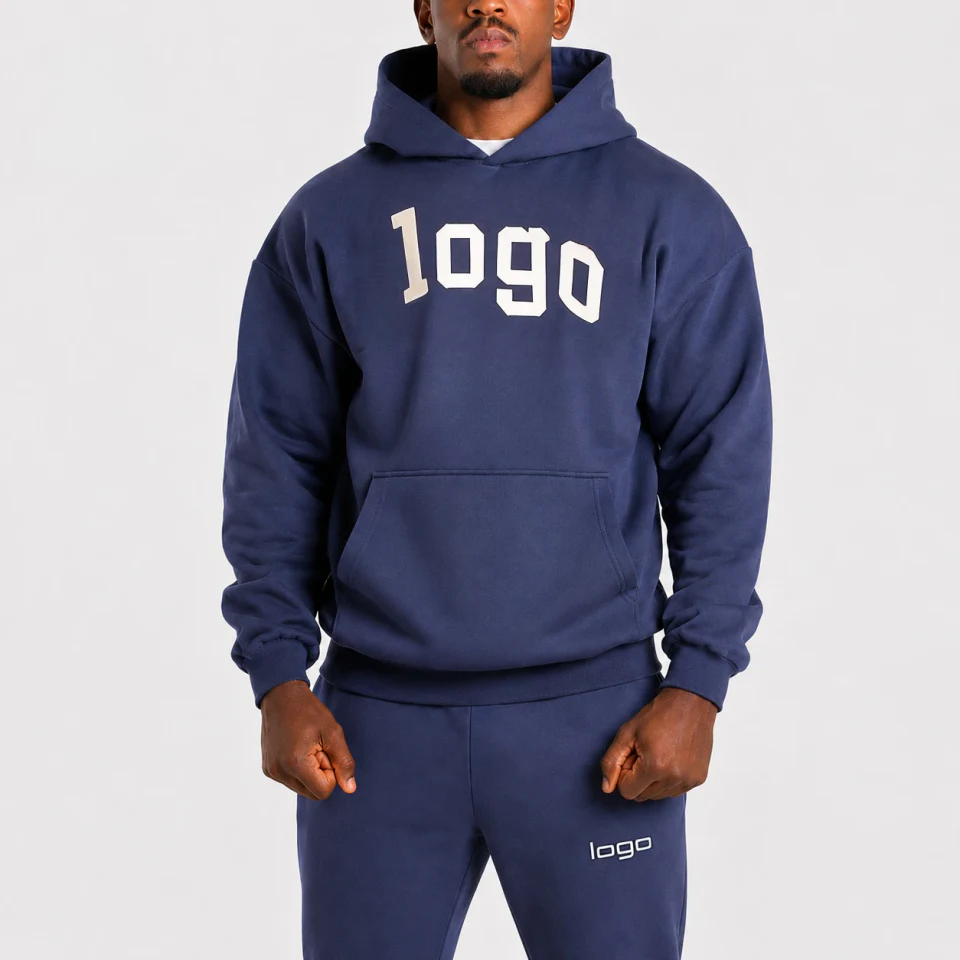 Herren-Kapuzenpullover aus Baumwolle in Übergröße