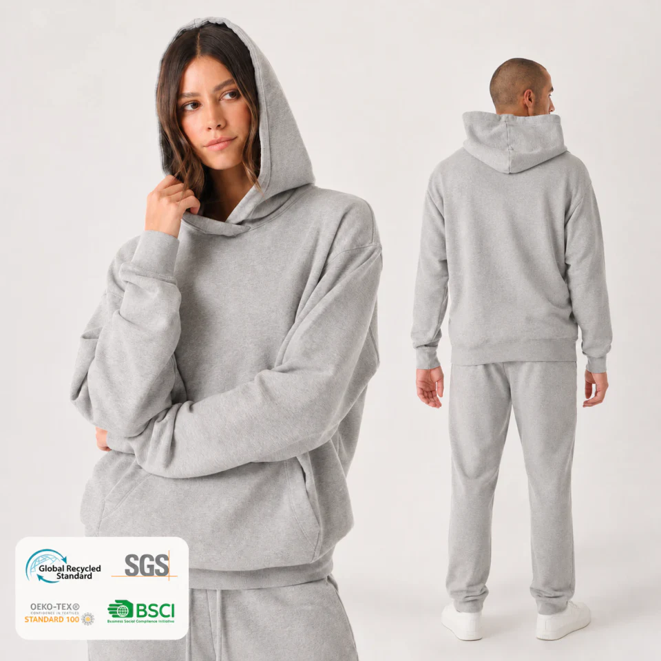 Unisex-Kapuzenpullover aus schwerer, übergroßer Baumwolle · 3