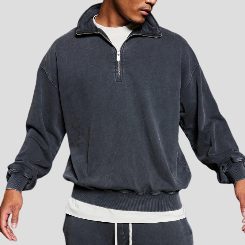 Men's oversized heavyweight acid-wash sweatshirt · 4