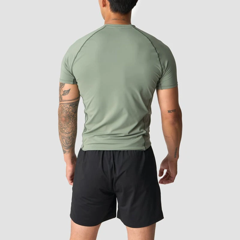 Camiseta de hombre slim fit de poliéster/spandex raglán con cuello redondo · 3