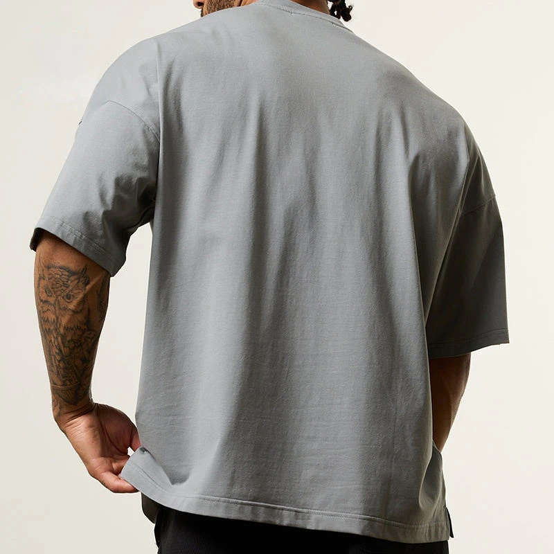 Camiseta masculina oversized de algodão/elastano · 2