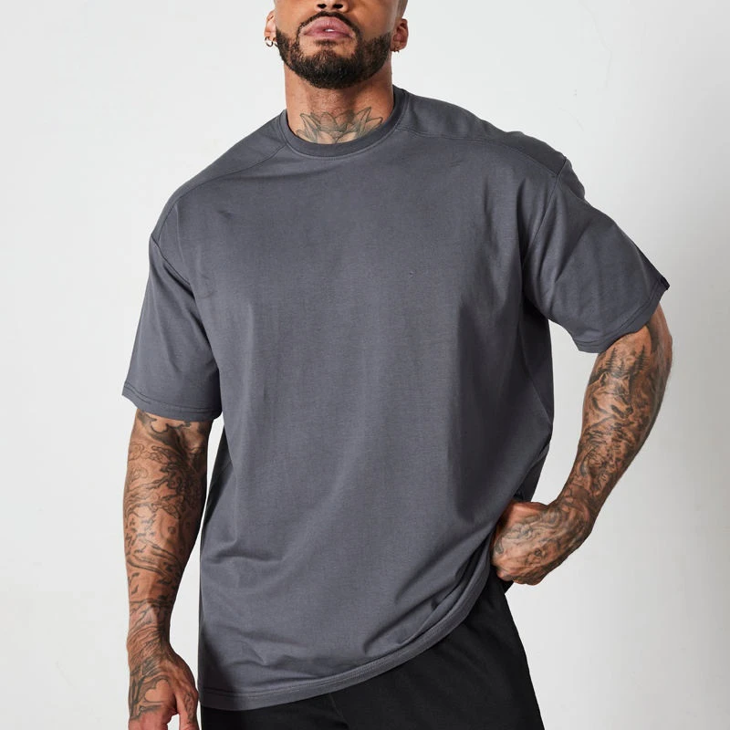 Slim-fit cotton/spandex T-shirt