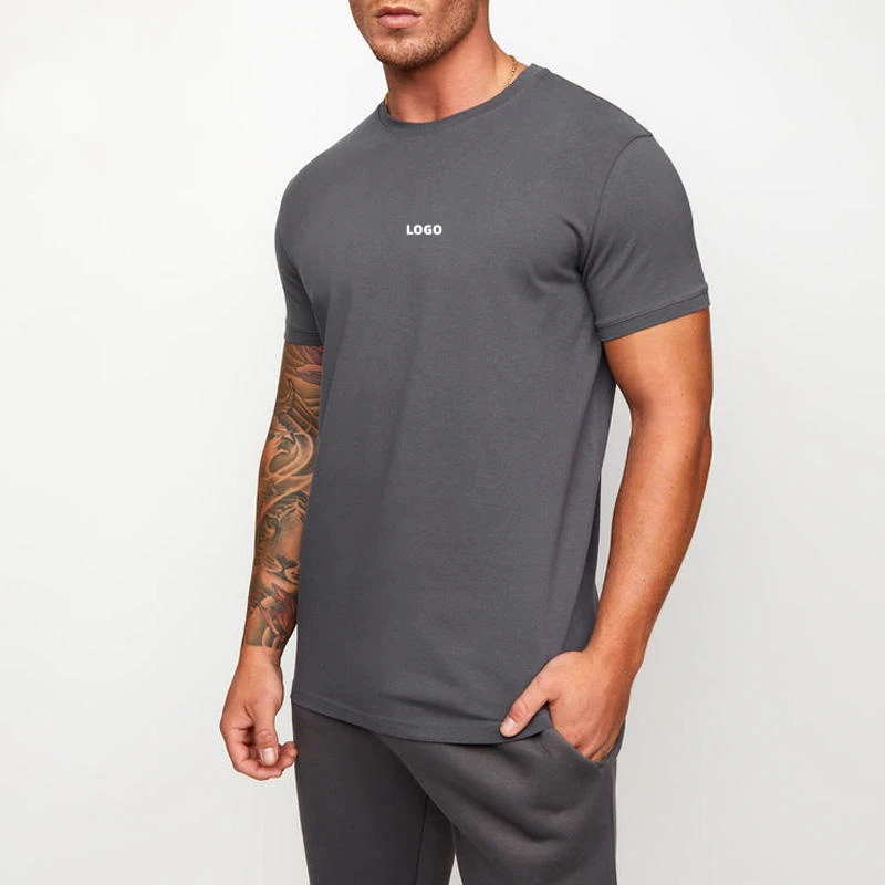 Camiseta de hombre de secado rápido de algodón/poliéster