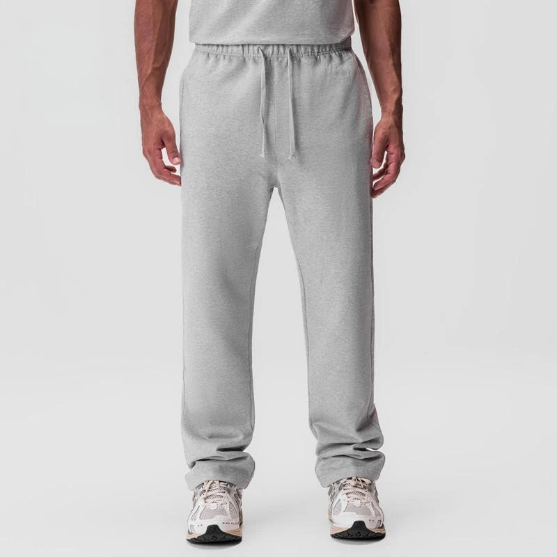 Joggers da uomo in cotone pesante a gamba dritta